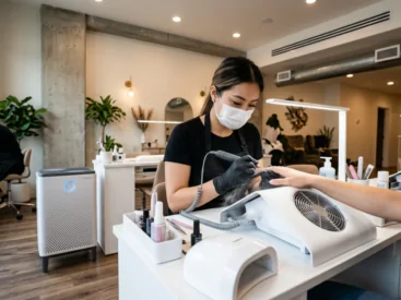 Вытяжка, вентиляция и очиститель воздуха в современном nail-кабинете